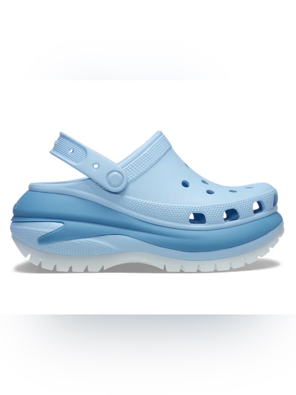 Crocs Classic Mega Crush Clog Shoes-Blue Calcite-New-Women’s 8